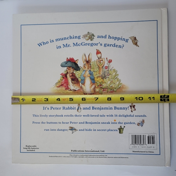 Play a Sound The Tale of Peter Rabbit and Benjamin Bunny Vintage Hardcover Book - Picture 17 of 17